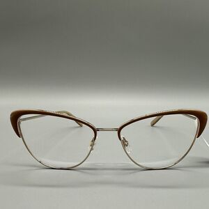 Garrett Leight Eyeglasses Cat Eye Frames Vista G-CL Gold Beige Brown 53-17